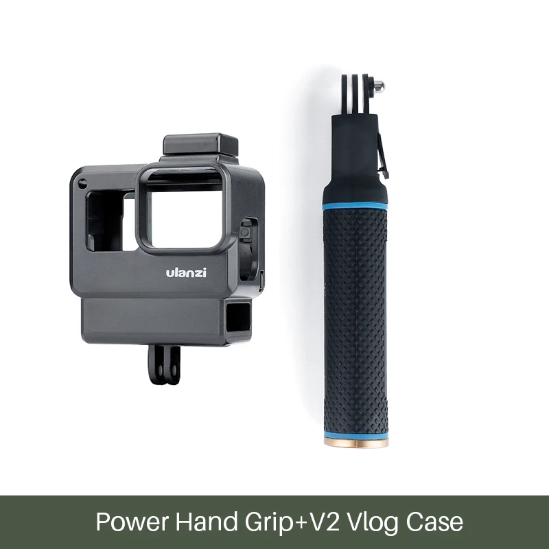 Защитный чехол Ulanzi V2, адаптер для микрофона для Gopro Vlogging Cage для Gopro Hero 7 6 5 с расширенным портом - Цвет: Case with Power