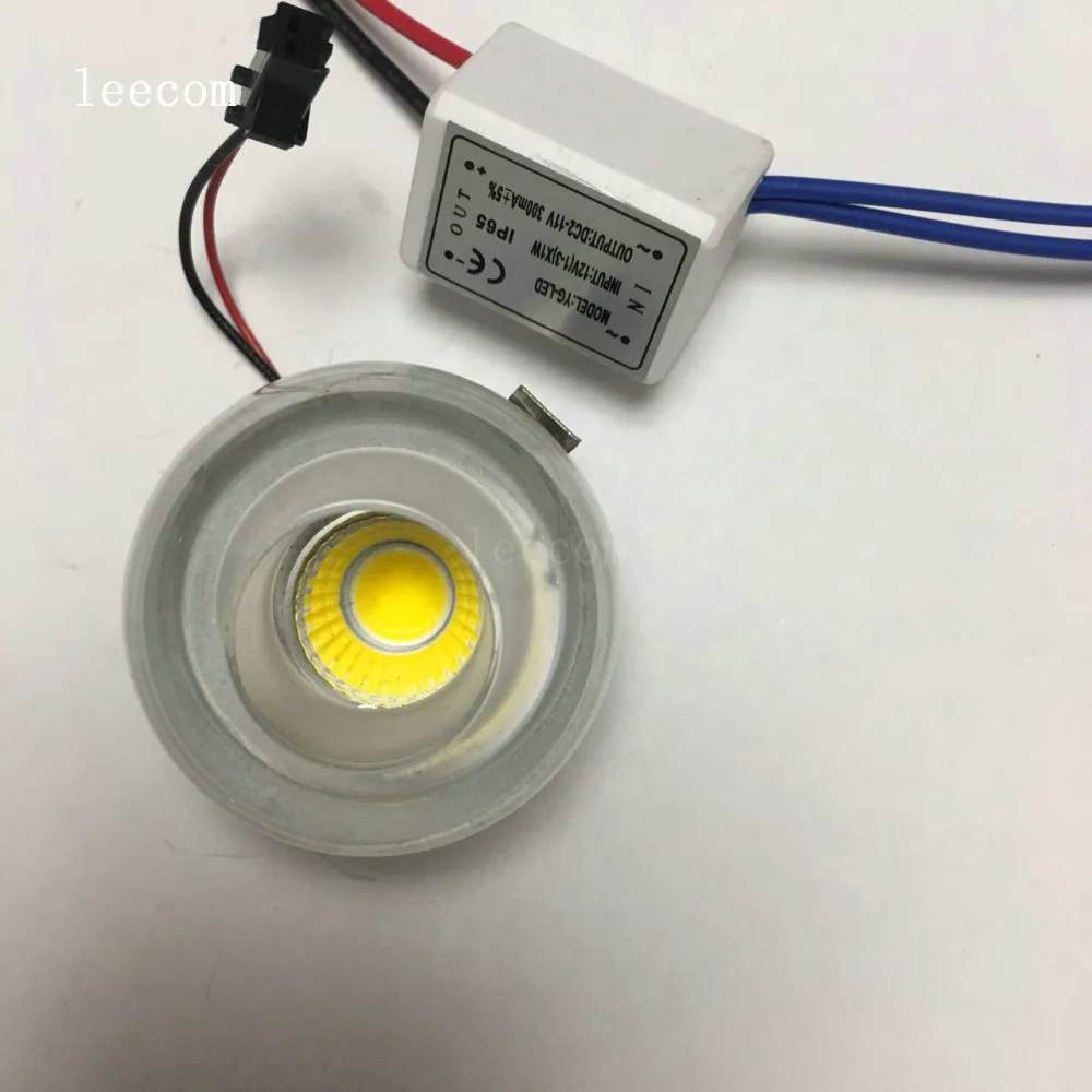 1 шт./лот DC12V мини светодиодный COB прожектор 3 Вт Мини для шкафа витрина шкаф под