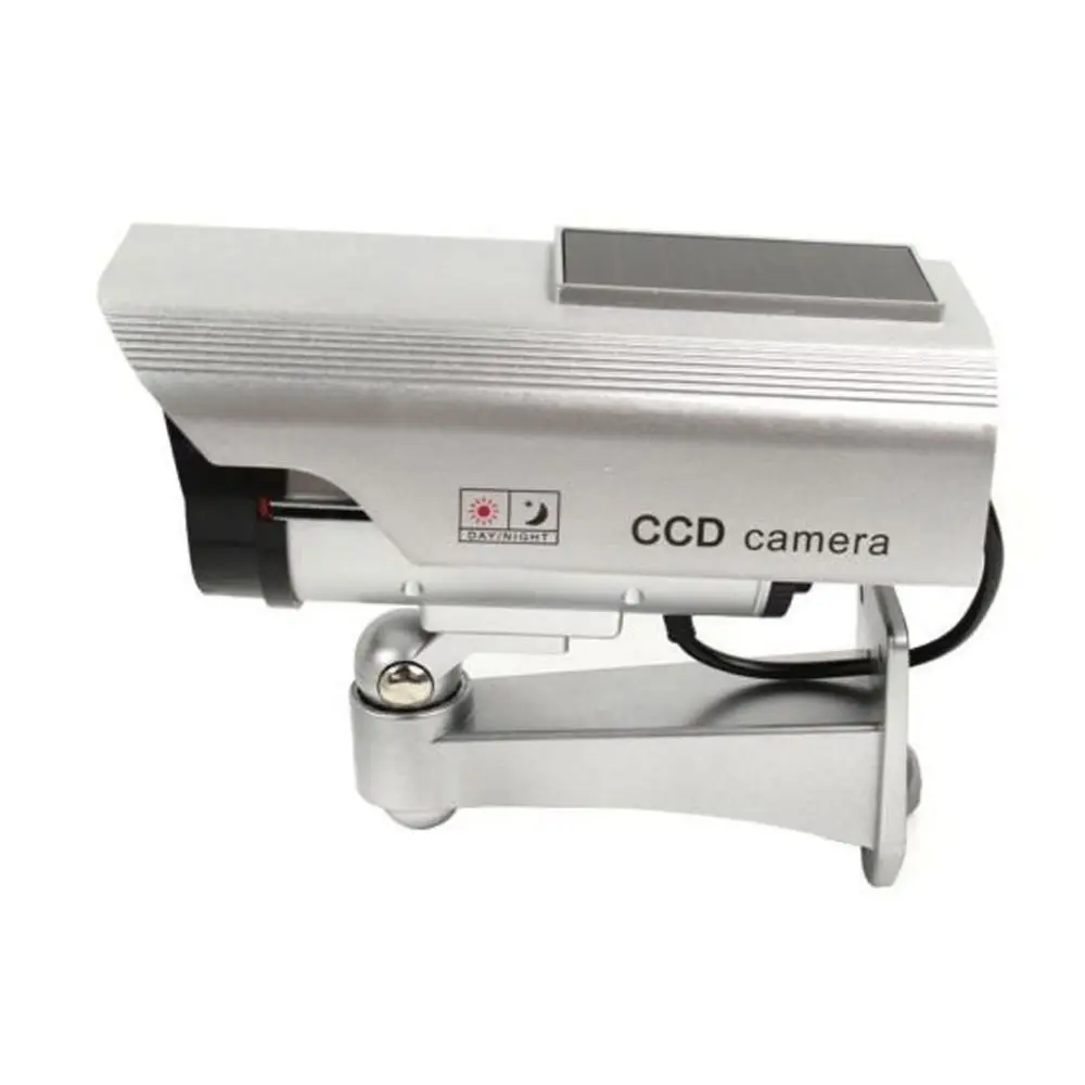 

2Pc Solar Power Fake Dummy Security CCTV Camera IR Light Surveillance 02