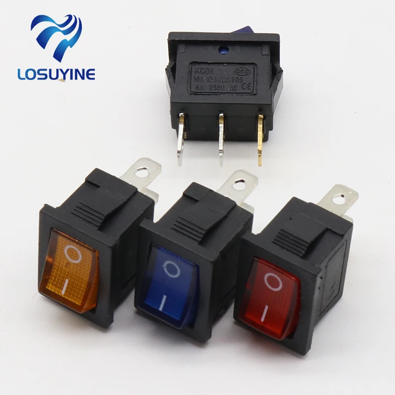 1 шт. мини 3 Pin Dashboard On Off Position кулисный переключатель с подсветкой Spst светильник |