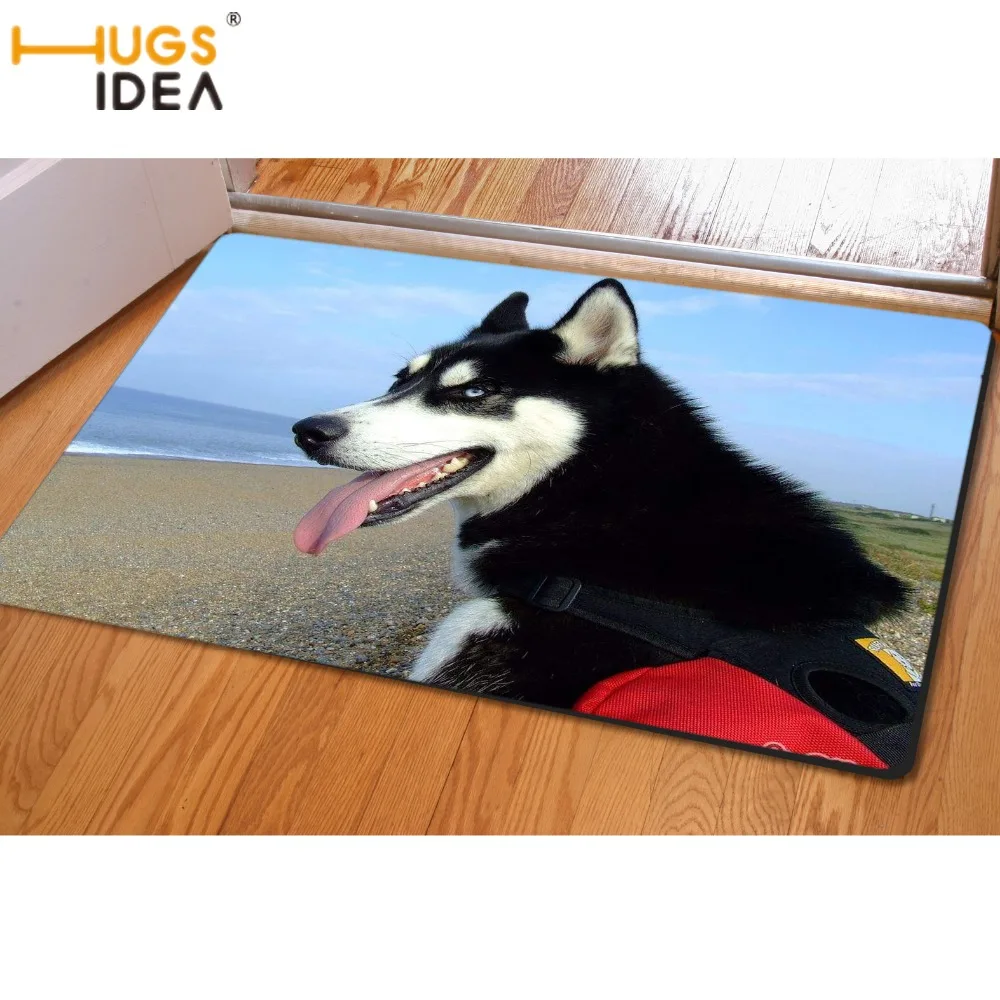 HUGSIDEA 3D милый напольный ковер с принтом Хаски для гостиной кухни туалета входной
