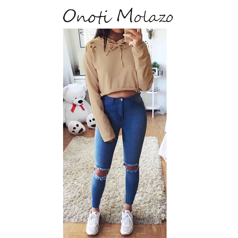 Onoti Molazo 2019 Harajuku Модные женские толстовки с капюшоном Повседневная Женская