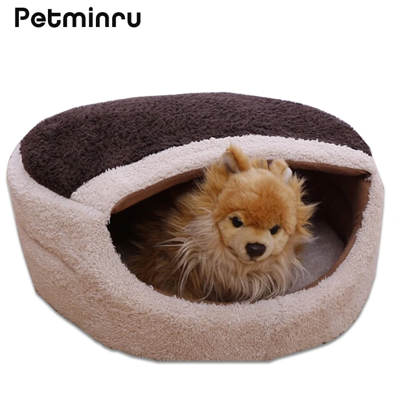 

Petminru большая кровать для собаки, коврик для питомника, мягкая теплая кровать для собаки, щенка, плюшевый уютный домик для собаки, теплый дом ...