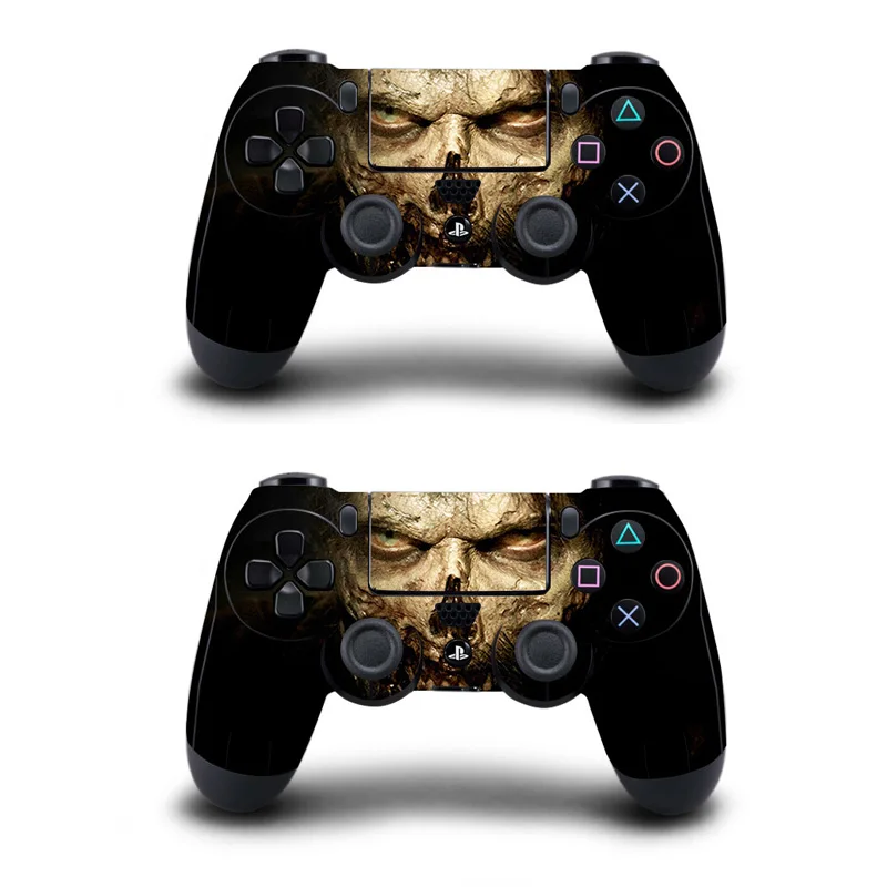 1 пара полное покрытие геймпад скины Череп наклейки для Playstation 4 Dualshock контроллеры