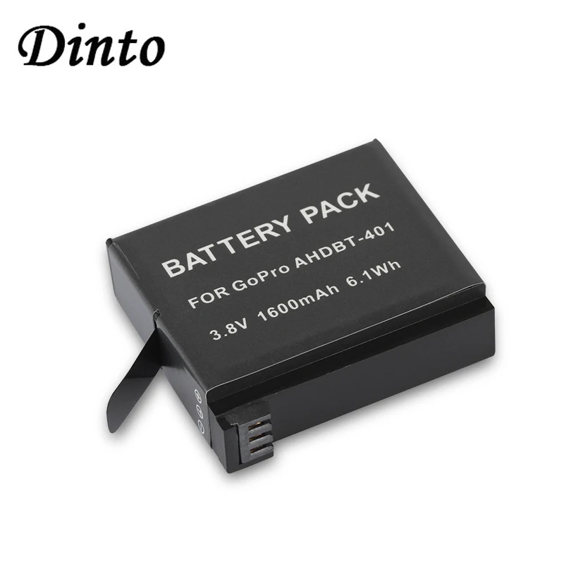 Dinto 1 шт. AHDBT 401 AHDBT401 1600 мА/ч 3 8 V экшн камеры Go pro Hero 4 батареи Перезаряжаемые Камера
