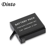 Dinto 1 шт. AHDBT 401 AHDBT401 1600 мА/ч 3 8 V экшн камеры Go pro Hero 4 батареи