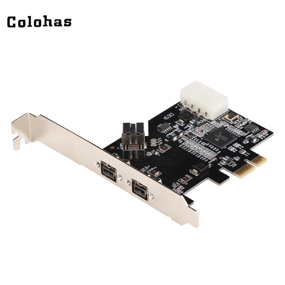 Pci express к IEEE 1394b firewire 800 карты контроллера с 2 Внешний + внутренний 1394 Порты ti