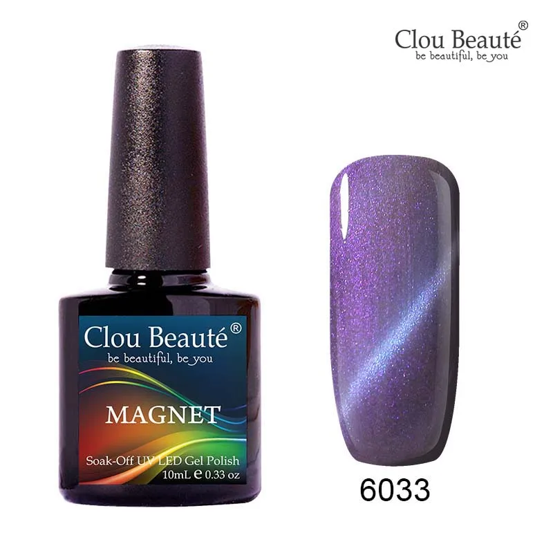 6033 Clou Beaute кошачий глаз Гель-лак для ногтей unhas em гель замочить от Nagellak золотая линия темно-синий Магнитный Гель-лак для ногтей гель - Цвет: 6033