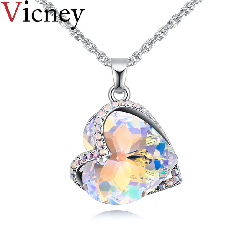 Vicney 2019 Новое дизайнерское ожерелье с кристаллами Элегантные Подвески женское