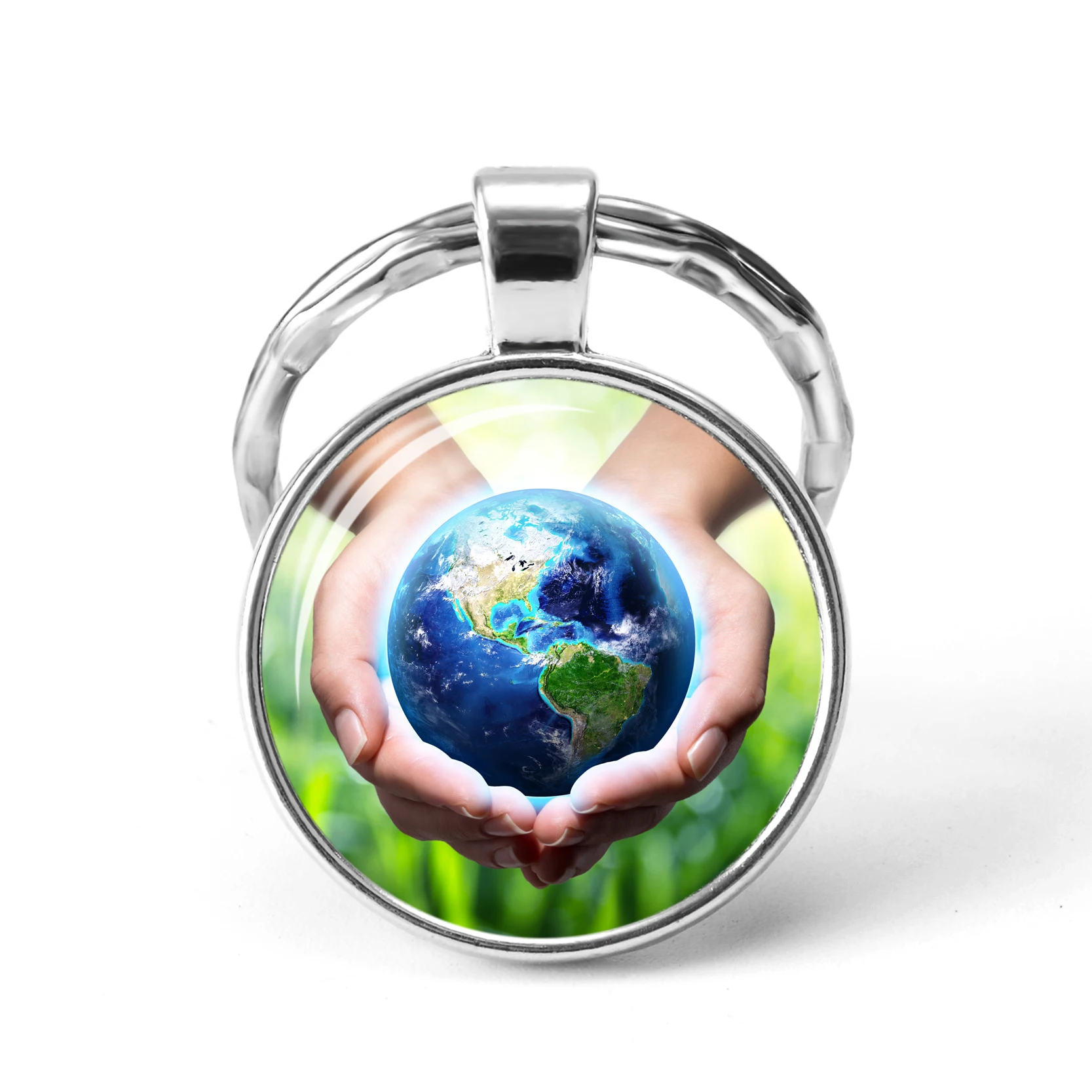 Защита Земли брелок со стеклянным кабошоном подвеска энергосберегающая и