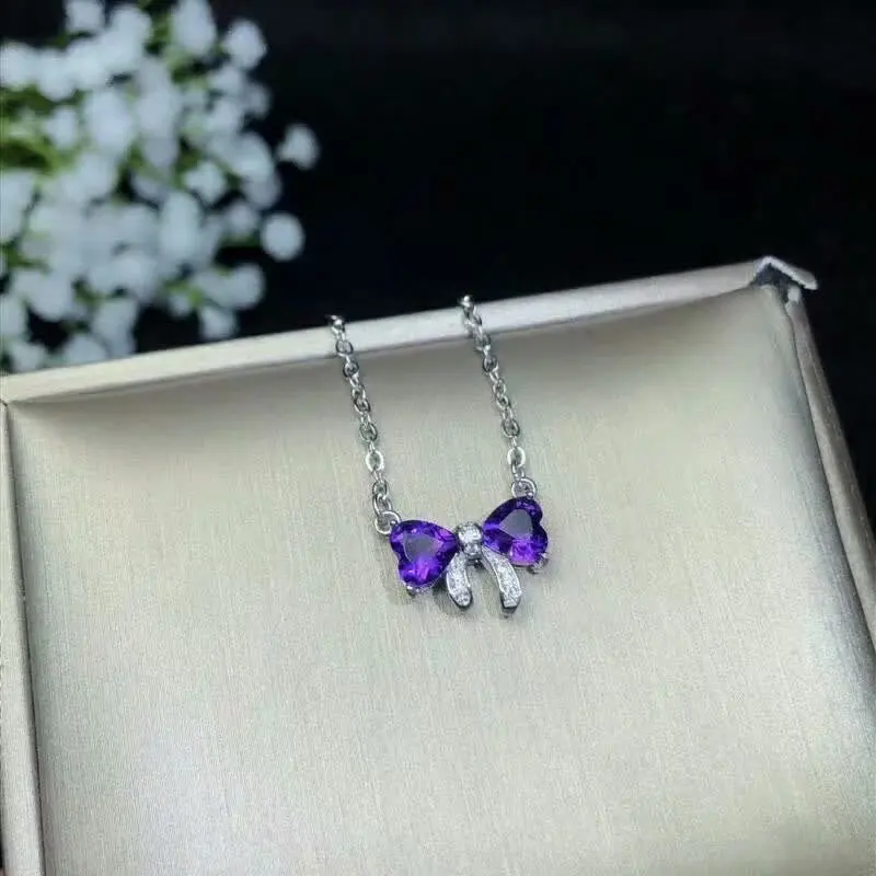 SHILOVEM 925 серебро Пьезоэлектричество подвески из аметиста классические оптовая