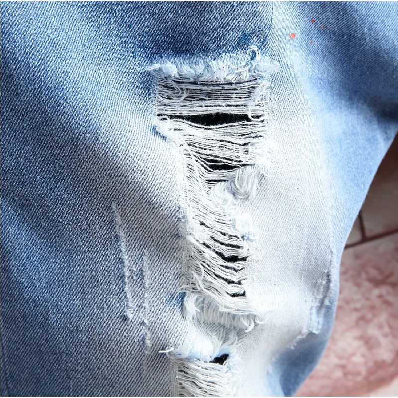 Женские рваные джинсовые Капри свободные шорты бойфренда большого размера с