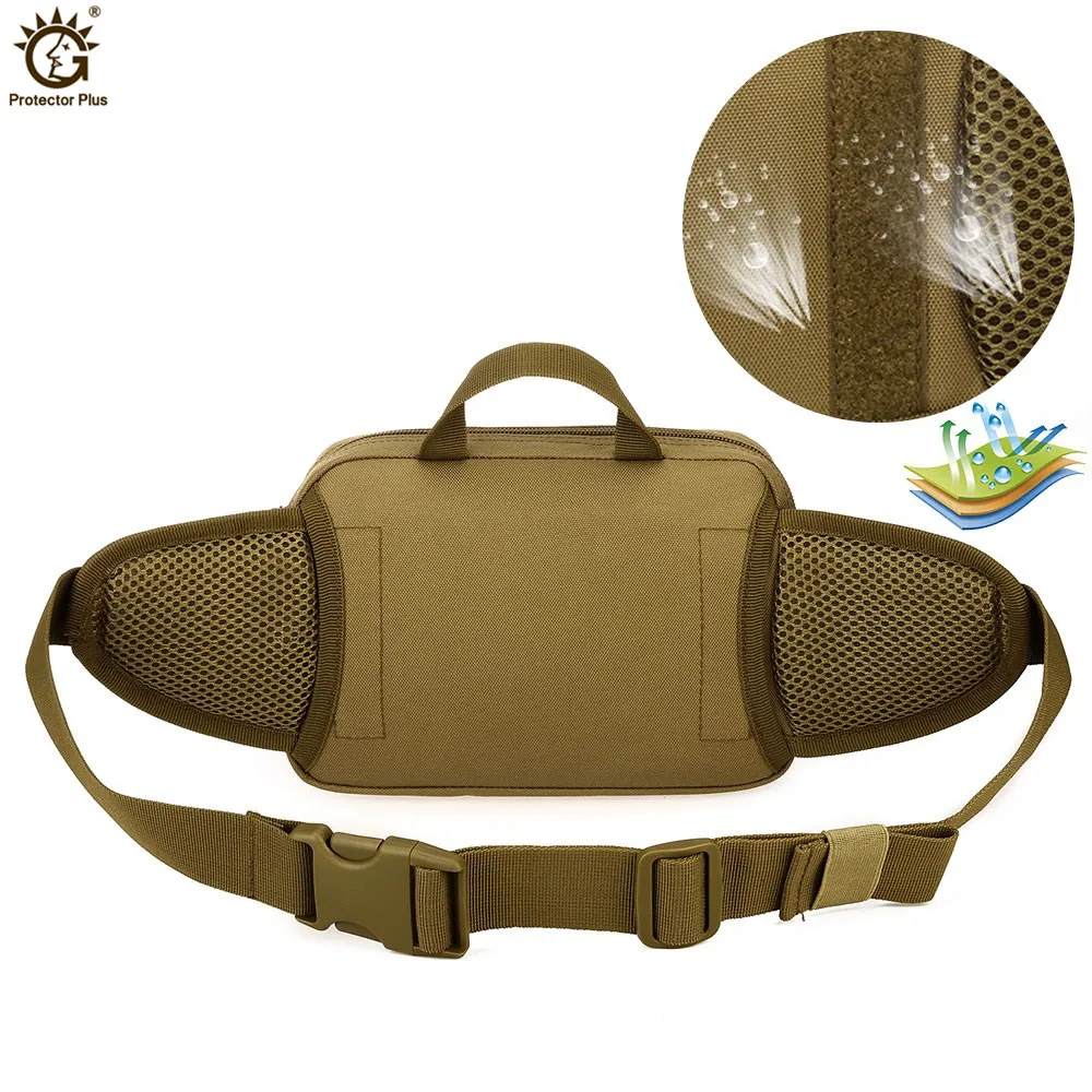 Tactical Molle Waist Bags Nylon Military Waterproof Shoulder Messenger Bag Camouflage Travel Equipment Tactical Belt Bag