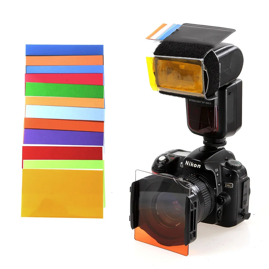 Фотовспышка для камеры рассеиватель софтбокс цветная карта Nikon Canon Sony Yongnuo YN 460 II