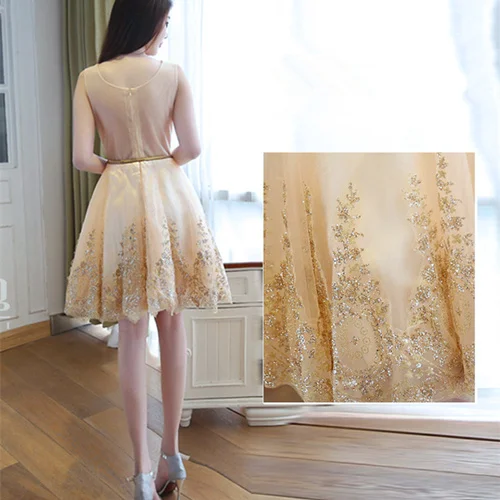 Full Transparent Красивые кружевные вечерние платья Emily с круглым вырезом, Элегантные аппликации из бисера, без рукавов, стразы, тюлевые вечерние короткие платья, плиссированные платья - Цвет: Full Transparent