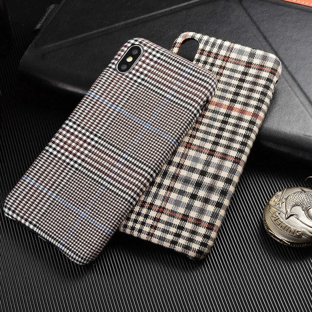 Тканевый чехол с текстурой мягкий зимний для iphone 6 6S 7 8 Plus X Xs Max задняя крышка