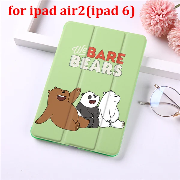 for ipad air2 Мультфильм Мы Голые Медведи чехол для iPad air 10," Искусственная кожа чехол матовый кожаный чехол-книжка с задней панелью Обложка для iPad Air 1/2/3 защищенный планшет чехол - Цвет: for ipad air2