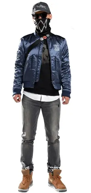 Игра Watch Dogs 2 Маркус Холлоуэй куртка с длинным рукавом Мужская Косплей зимнее