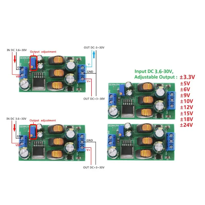 20W Boost-buck Converter Board Input 3.6-30V To Adjustable ±3-30V Positive &amp Negative Voltage Module | Обустройство дома
