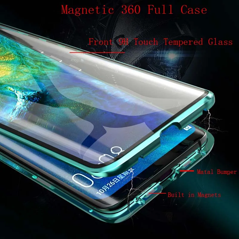 Роскошный Алюминиевый металлический магнитный чехол для Huawei Mate20 Mate20Pro 360