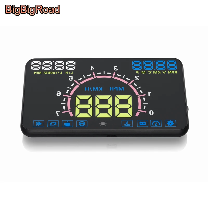 Проектор на лобовое стекло BigBigRoad Car OBD2 проектор для Honda HR V Jade Jazz Civic City Elysion