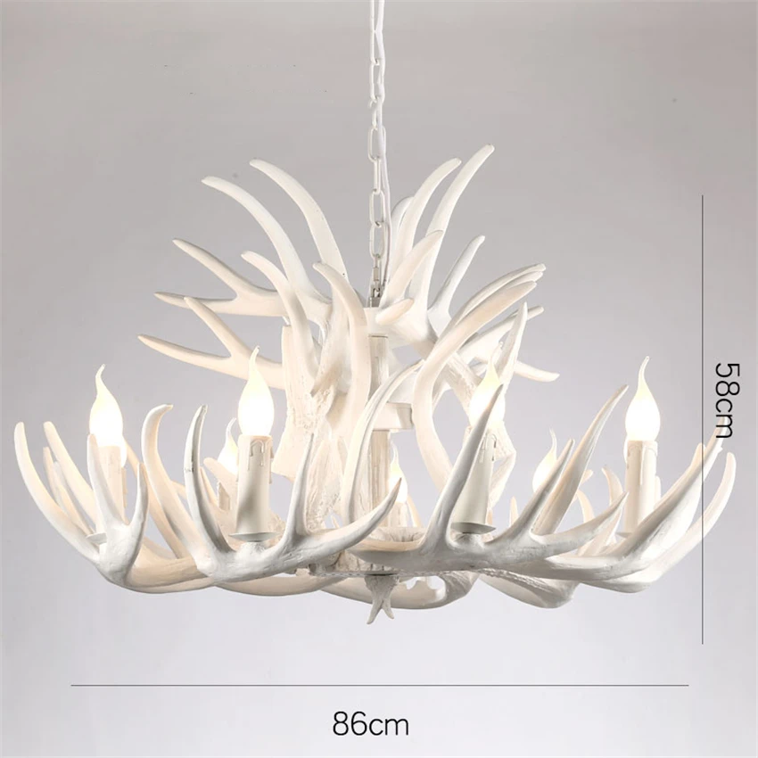 White 15 Head Современный светодиодный подвесной светильник Chandelire E14, подвесной светильник, промышленный светильник оленьи рога, Светильники для гостиной, кухни - Цвет корпуса: White 15 Head