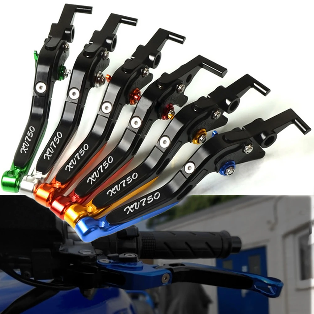 

Motorbike Accessories Motorcycle Brake Clutch Levers Adjustable Folding Brake Levers For YAMAHA XV 750 XV750 Virago 1988-1997