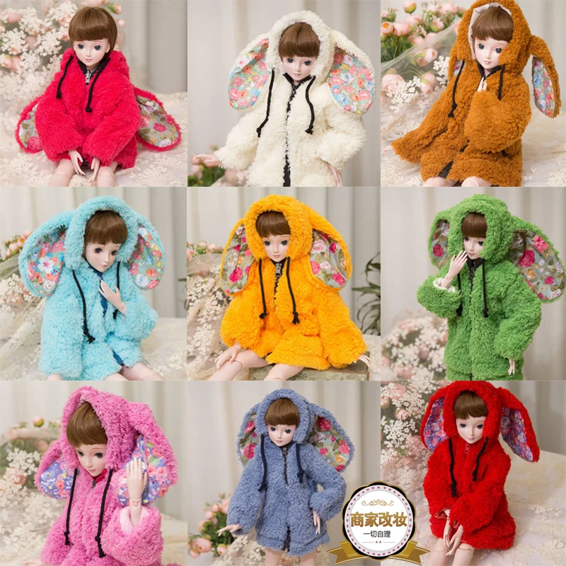 Аксессуары для кукол T02 X554 Blyth 1/3 1/4 bjd 1/6 красочное плюшевое пальто кролика 1