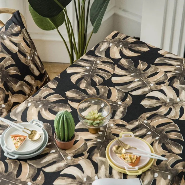 Кофейные скатерти с узором "Листья" Tafel Hoes Nappe непроницаемые Linge De обеденный стол покрытие кухня домашний декор Mantel Mesa
