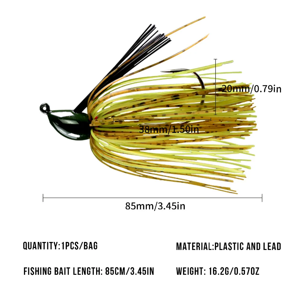 1 шт/3 шт джиг приманка для рыбалки 16 г искусственная смешанные цвета юбка