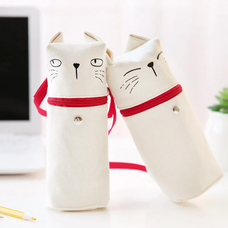 Cat выражение Карандаш сумка с кошечки ручка сумка с Красный фонарь для Аксессуары для офиса, школьные принадлежности, FB504