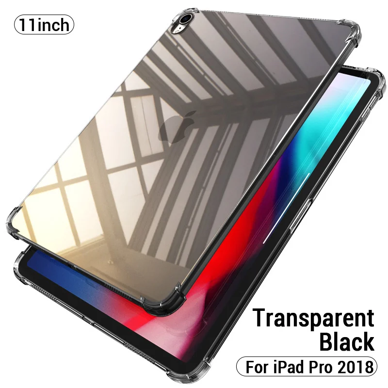 For iPad Pro Black PZOZ чехол для нового iPad Pro чехол 9,7 Air mini 1 2 3 4 5 Силиконовый противоударный прозрачный ТПУ чехол для планшета - Цвет: For iPad Pro Black