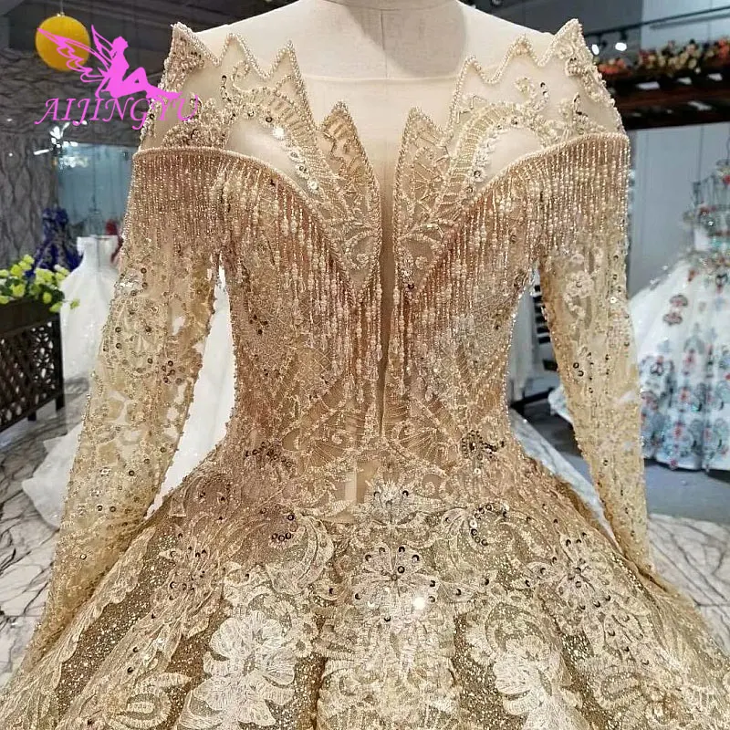 

AIJINGYU Wedding Dresses In Dubai Luxurious Dress Gothic Real Sample Veil Gown Buy Wedding Gowns Online
