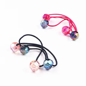 2 шт.лот GG  MM Детские украшения для волос, цветные круглые резные круглые шарики, мультяшная лента для волос, веревка для волос