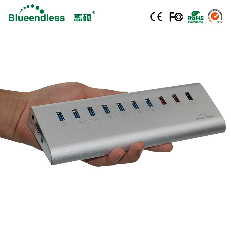 Алюминиевый высокоскоростной Разветвитель USB 3 0/Type C металлический хаб