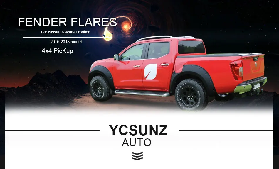 9 дюймов крыло для Nissan Navara Frontier 4x4- брызговик карман заклепки Стиль внедорожный для Nissan NP300 Ycsunz