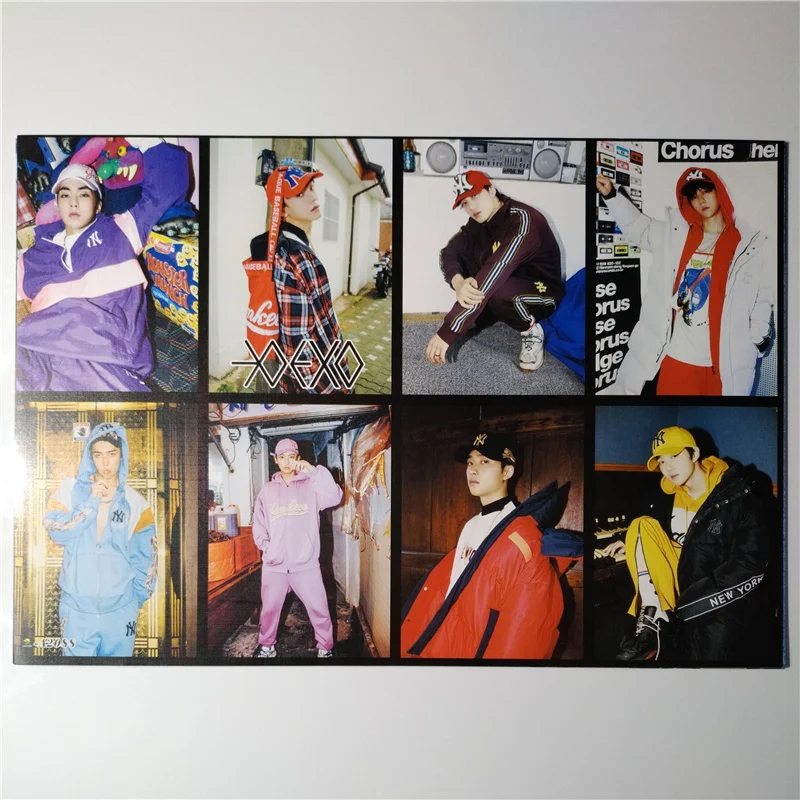 8*(42x29 см) EXO плакаты настенные наклейки подарок KPOP EXO