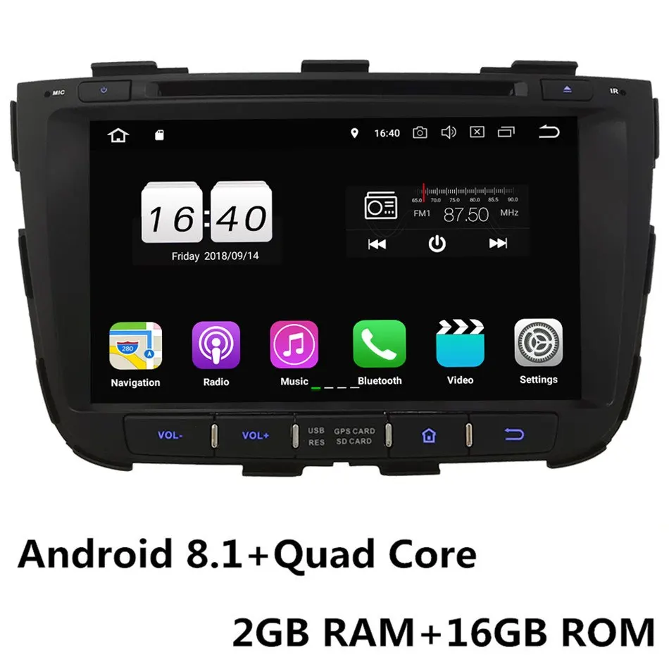 Android 8.1 x 4Core " ips Android 8,1 4G Wifi Восьмиядерный 4 Гб ОЗУ 64 Гб ПЗУ автомобильный DVD мультимедийный плеер стерео радио головное устройство для Kia Sorento 2013 - Цвет: Android 8.1 x 4Core