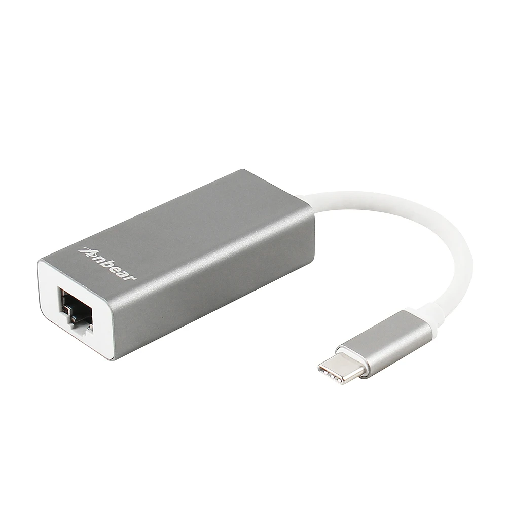 USB C до RJ45 anbear сети Gigabit Ethernet 10/100/1000 Мбит адаптер для Macbook Pro 2016/2017 chromeBook пикселей и