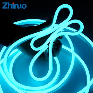 AC 220V SMD2835 Светодиодная лента светло-голубой гибкий высокой яркости открытый неоновый светильник неоновый Световой знак водонепроницаемый с вилкой питания