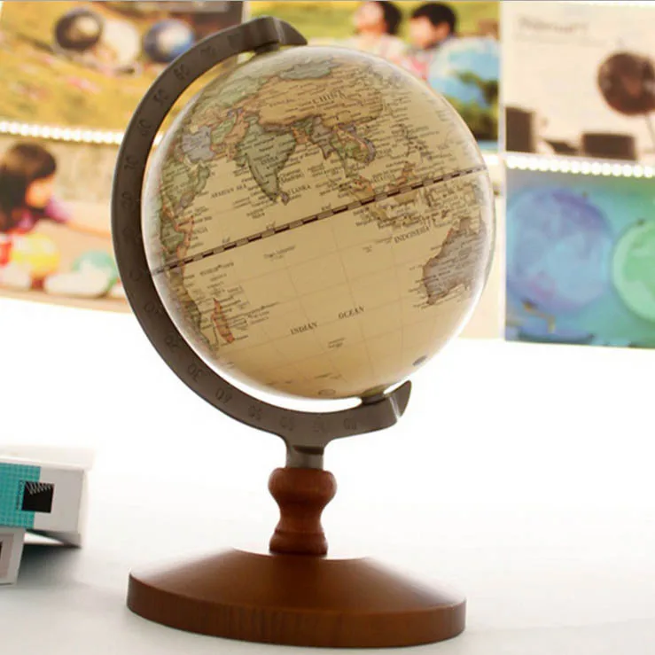 Деревянный 360 градусов вращающийся основного хода шарообразные ретро украшения