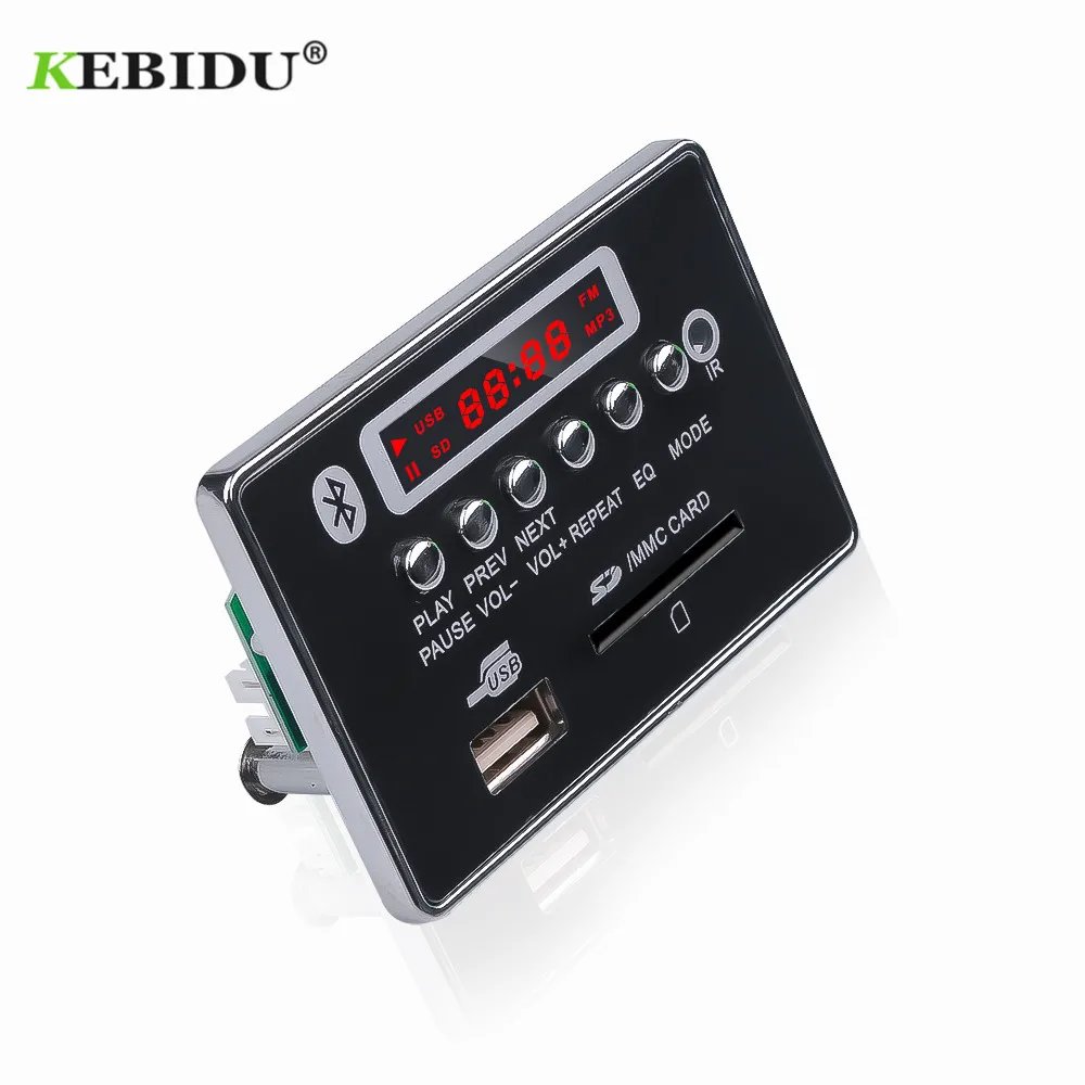 KEBIDU DC 5 в автомобильный Bluetooth MP3 WMA FM декодер плата аудио модуль USB Радио автомобильный MP3 динамик аксессуары