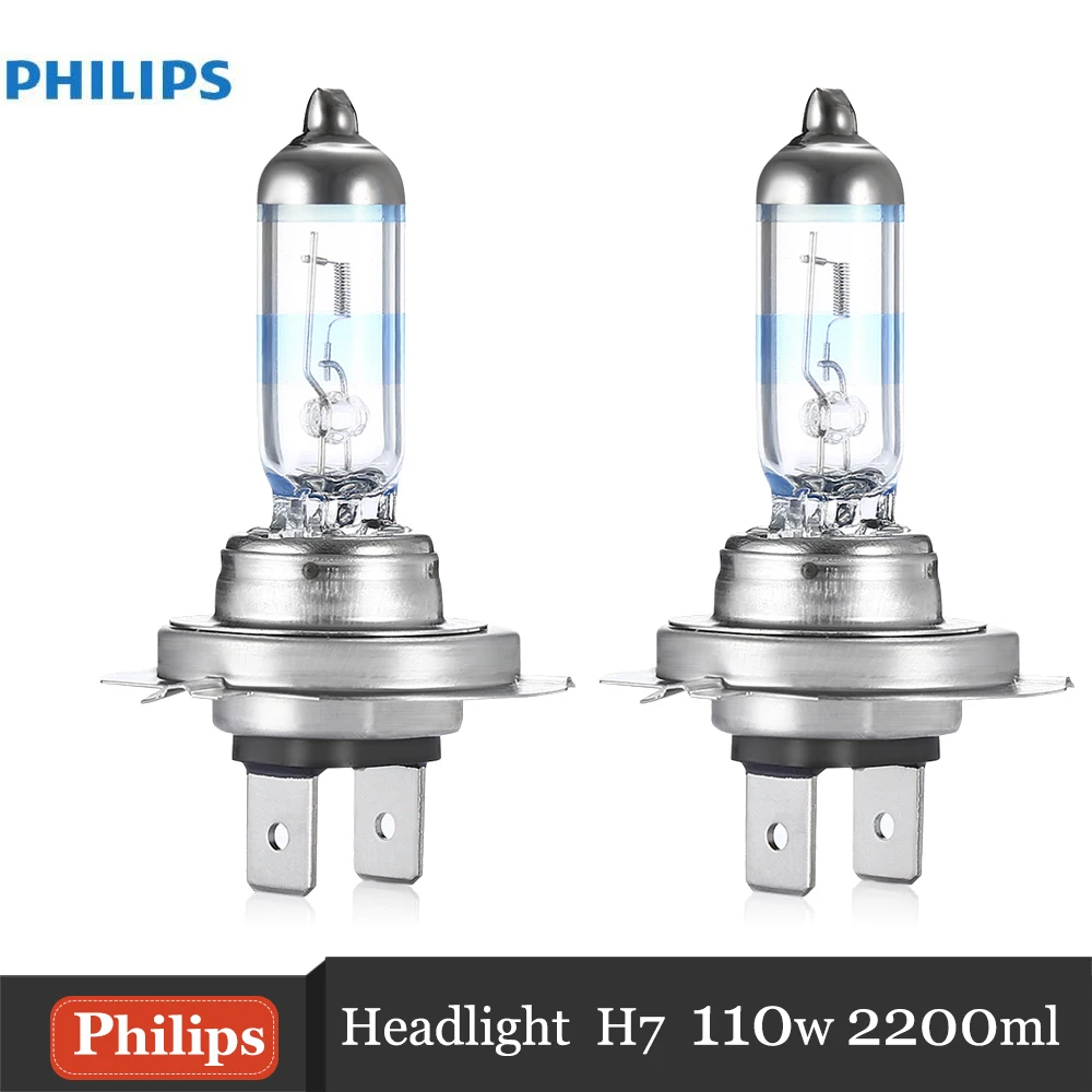 Philips H7 2 шт 110 W 2200LM фары автомобиля лампы Kit Auto спереди светлые Противотуманные 3700 к