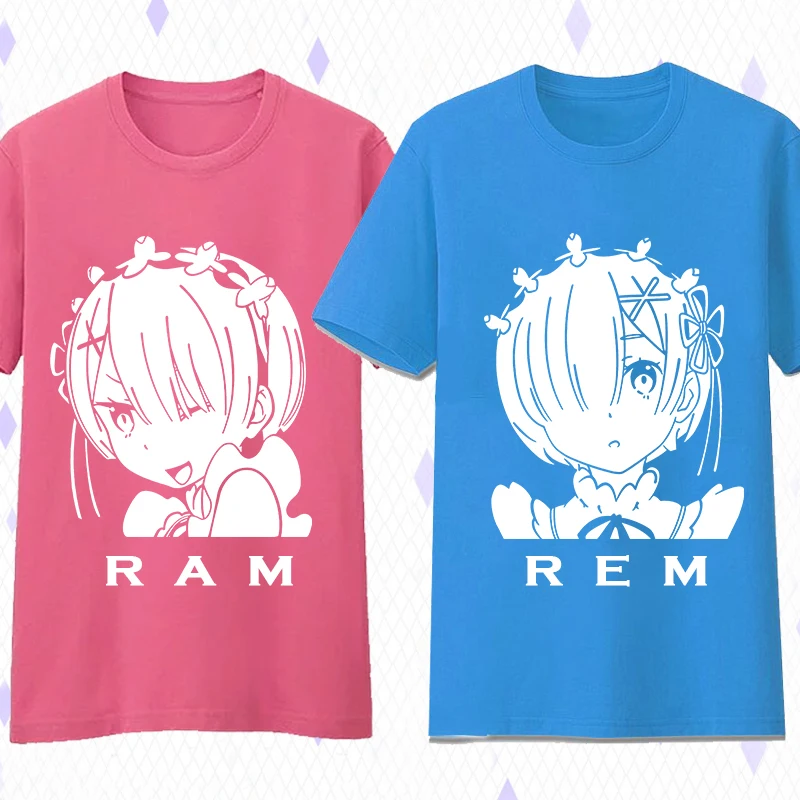 Футболка мужская с коротким рукавом хлопковый костюм для подружек Re Zero Kara Hajimeru