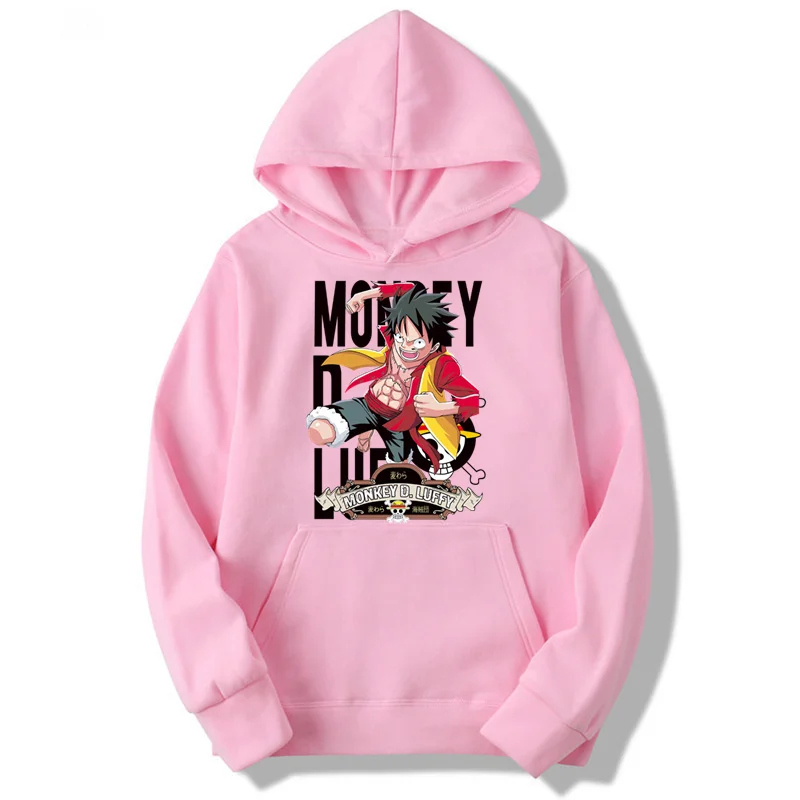 Аниме One Piece Luffy толстовка для мужчин с капюшоном модная однотонная мужская куртка