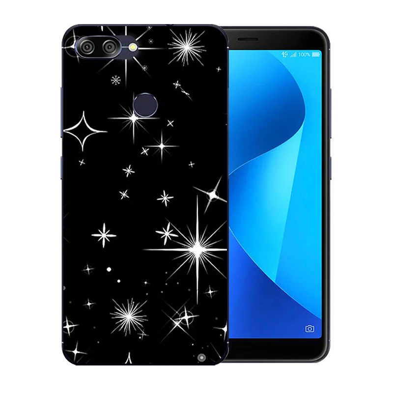 5 7 дюйма для Asus ZenFone Max Plus M1 ZB570TL прозрачная задняя крышка с красочным рисунком Для