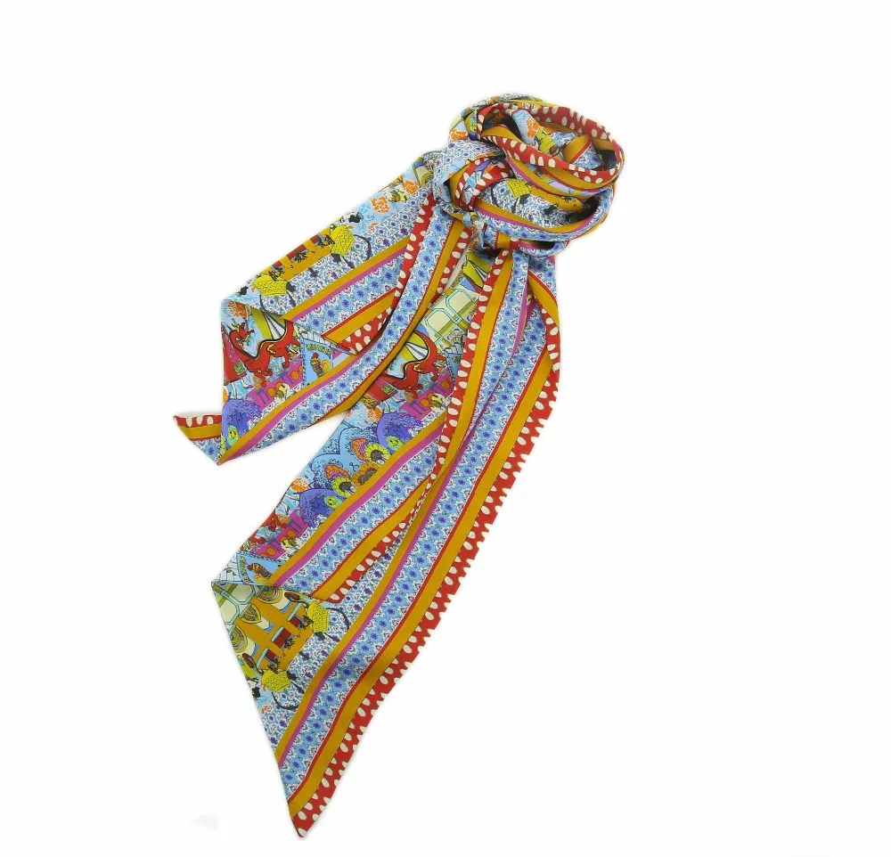 

women summer silk scarf animal print scarf 50*150