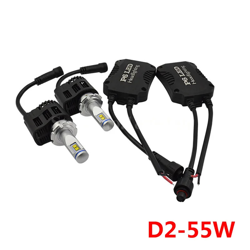 2 шт./лот автомобильные передние фары P6 110 W 10400LM D2s D2R светодиодный фар Conversion Kit лампочки Canbus Luxeon MZ противотуманные лампы 5000 K