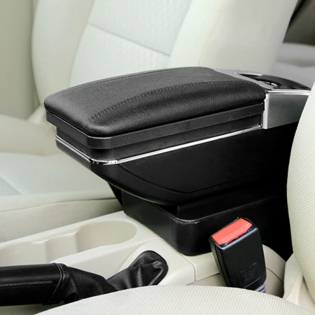 A Styke All Black Центральная консоль коробка для хранения для Chevrolet Sail 3 подлокотник коробка вращающийся двухслойная пепельница зарядка через usb аксессуары для украшения автомобиля - Название цвета: A Styke All Black