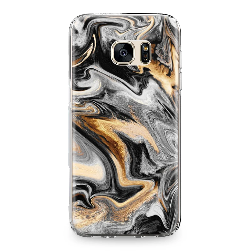 Для Samsung Galaxy J3 J5 J7 A3 A5 A8 2015 2016 2017 2018 силиконовый чехол Flow Line мрамор гранит мягкое
